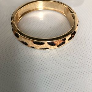 Leopard print “calf hair” bangle